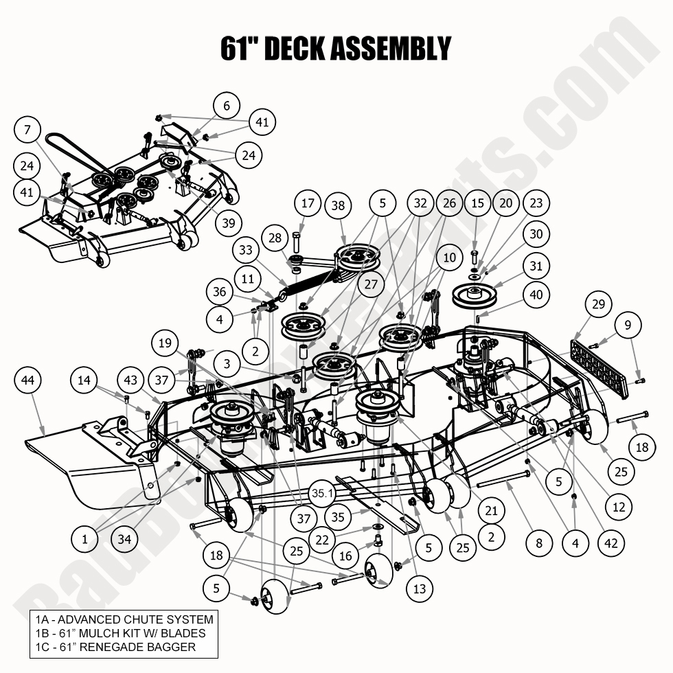 2020 Renegade - Gas - 61" Deck Assembly